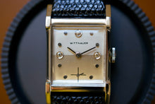 Load image into Gallery viewer, *VERY RARE*  NOS Longines-Wittnauer Tank, White Gold Filled Diamond Dial, complete w/ box!