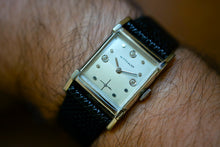 Load image into Gallery viewer, *VERY RARE*  NOS Longines-Wittnauer Tank, White Gold Filled Diamond Dial, complete w/ box!