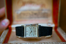 Load image into Gallery viewer, *VERY RARE*  NOS Longines-Wittnauer Tank, White Gold Filled Diamond Dial, complete w/ box!