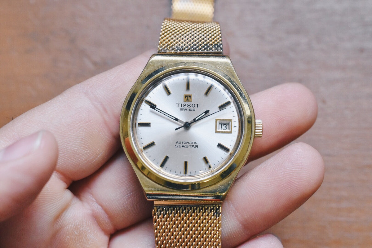 TISSOT SEASTAR AUTOMATIC 腕時計 稼働中 1970 Tissot Seastar Automatic Date – The Time Teller Shop