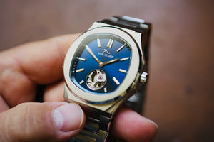 Karl Leimon Majesty Automatic Open Heart Blue