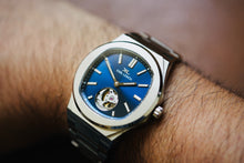 Load image into Gallery viewer, Karl Leimon Majesty Automatic Open Heart Blue