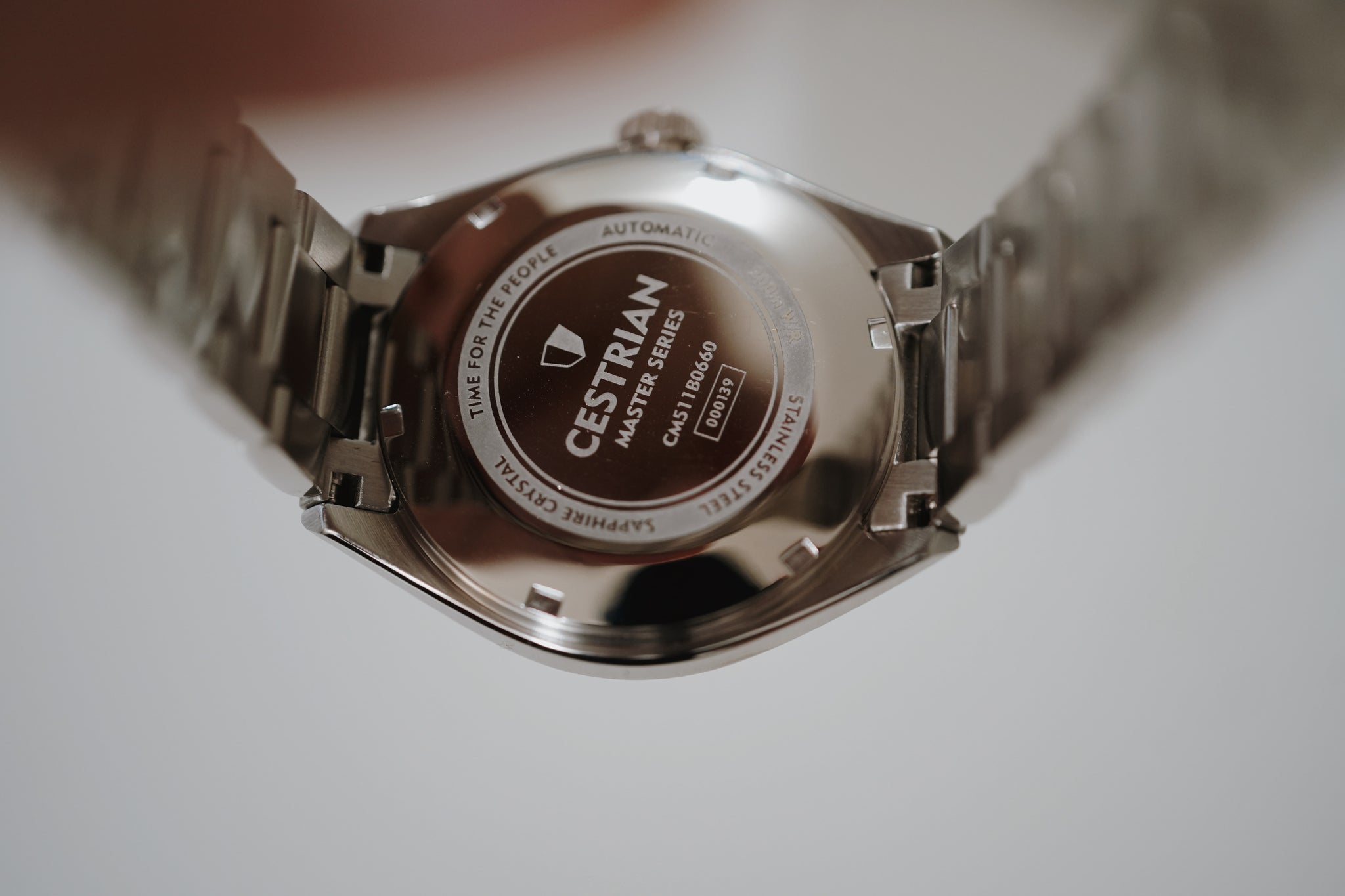 Cestrian duikserie witte wijzerplaat zwarte keramische bezel stalen armband automatisch 300M herenhorloge Cestrian duikserie witte wijzerplaat zwarte keramische bezel stalen armband automatisch 300M herenhorloge