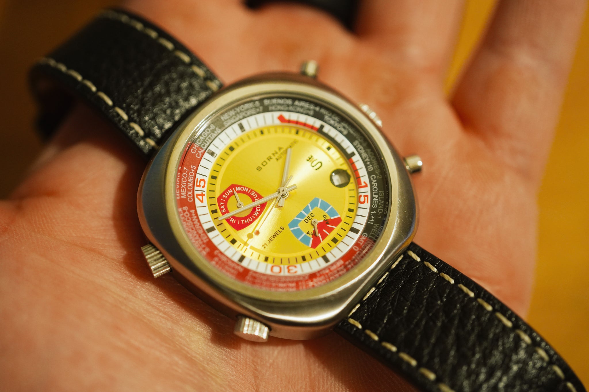 Sorna Automatic World Timer – The Time Teller Shop