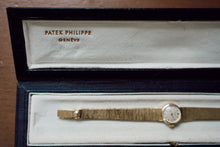 Load image into Gallery viewer, NOS Patek Philippe Ladies 18k Yellow Gold Watch (w/ original box!)