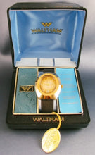 Load image into Gallery viewer, *COMPLETE* NOS Waltham Shock Resistant Oval *Rare Roman Dial*