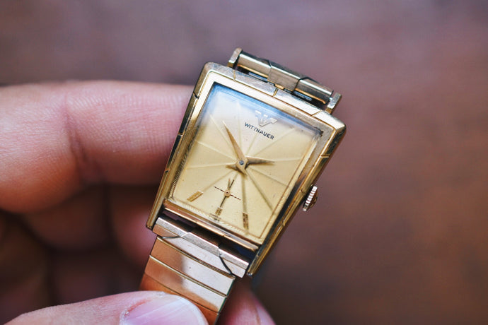Wittnauer Art Deco 10k Gold Filled Tank 17J 9E1
