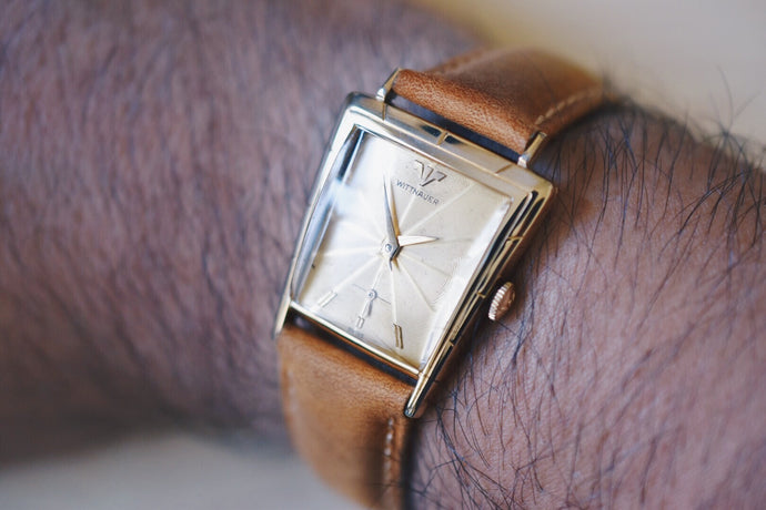 *RARE* Wittnauer Art Deco 10k Gold Filled Tank 17J 9E1