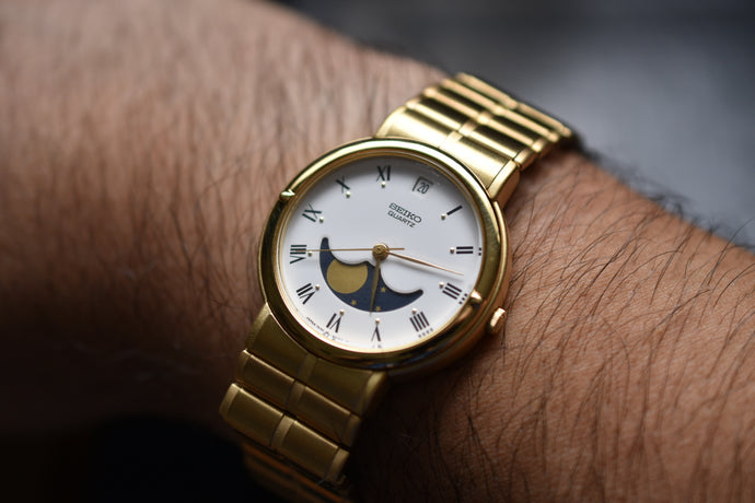*RARE* Seiko Quartz Moonphase Date (NOS w/ Hang Tag)