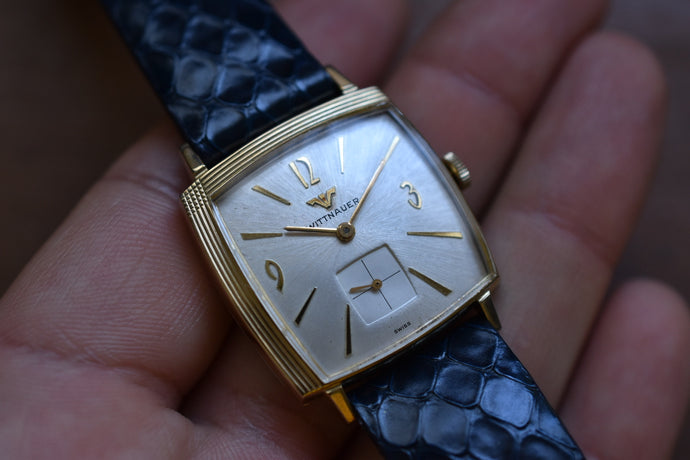 Wittnauer Art Deco Sunburst 10k Yellow Gold RGP